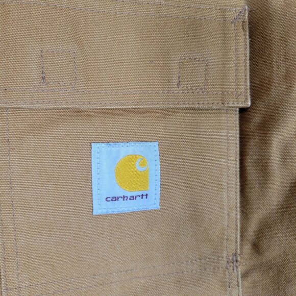 Carhartt Mens XL Tan Duck Canvas Work Jacket Corduroy Collar Quilted Lining - Picture 3 of 16